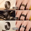 image:imageEgnaro Mens Silicone Wedding Rings 10mm Wide 25mm Thick Rubber Band PackSETCBlack Black Gray Light Gray Dark silver Bronze Dark Brown Brown Gun