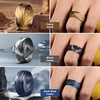 image:imageEgnaro Mens Silicone Wedding Rings 10mm Wide 25mm Thick Rubber Band PackSETDBlack Black Gray Light Grey Metallic Silver Camo Sand  Black GrayBlack Camo Black GrayDark Blue Camo