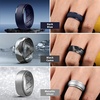 image:imageEgnaro Mens Silicone Wedding Rings 10mm Wide 25mm Thick Rubber Band PackSETEBlack Black Gray Light Gray Metallic Silver Dark Blue Black GrayBlack Camo Olive Green