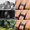 image:imageEgnaro Mens Silicone Wedding Rings 10mm Wide 25mm Thick Rubber Band PackSETEBlack Black Gray Light Gray Metallic Silver Dark Blue Black GrayBlack Camo Olive Green