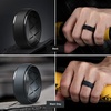 image:imageEgnaro Mens Silicone Wedding Rings 10mm Wide 25mm Thick Rubber Band PackSETF4Black  Metallic Brown  Metallic Royal Blue  Metallic Purple  Black Gray