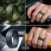 image:imageEgnaro Mens Silicone Wedding Rings 10mm Wide 25mm Thick Rubber Band PackSETF6Black Gray  Cypress  Blue Gray  Black
