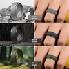 image:imageEgnaro Mens Silicone Wedding Rings 10mm Wide 25mm Thick Rubber Band PackSETFBlack Black Gray Light Grey Metallic Silver Dark Blue Metallic Black Gray Olive Green