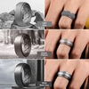image:imageEgnaro Mens Silicone Wedding Rings 10mm Wide 25mm Thick Rubber Band PackSETG1Light Gray  Metallic Platinum  Metal Black Gray  Black  Black Gray  Black Gray Camo  Metallic Silver
