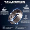 image:imageEgnaro Mens Silicone Wedding Rings 10mm Wide 25mm Thick Rubber Band PackSETG1Light Gray  Metallic Platinum  Metal Black Gray  Black  Black Gray  Black Gray Camo  Metallic Silver