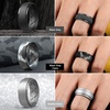 image:imageEgnaro Mens Silicone Wedding Rings 10mm Wide 25mm Thick Rubber Band PackSETG1Light Gray  Metallic Platinum  Metal Black Gray  Black  Black Gray  Black Gray Camo  Metallic Silver