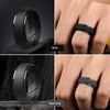 image:imageEgnaro Mens Silicone Wedding Rings 10mm Wide 25mm Thick Rubber Band PackSETG5Metallic Silver  Metallic Platinum  Black Gray  Black