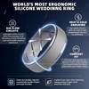 image:imageEgnaro Mens Silicone Wedding Rings 10mm Wide 25mm Thick Rubber Band PackSETGBlack Black Gray Light Gray White Dark Blue Twilight Blue Olive Green