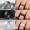 image:imageEgnaro Mens Silicone Wedding Rings 10mm Wide 25mm Thick Rubber Band PackSETGBlack Black Gray Light Gray White Dark Blue Twilight Blue Olive Green