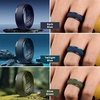image:imageEgnaro Mens Silicone Wedding Rings 10mm Wide 25mm Thick Rubber Band PackSETGBlack Black Gray Light Gray White Dark Blue Twilight Blue Olive Green
