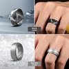 image:imageEgnaro Mens Silicone Wedding Rings 10mm Wide 25mm Thick Rubber Band PackSETH2Black Black Gray Black GrayDark Black Camo Metallic Silver