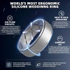 image:imageEgnaro Mens Silicone Wedding Rings 10mm Wide 25mm Thick Rubber Band PackSETH2Black Black Gray Black GrayDark Black Camo Metallic Silver