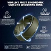 image:imageEgnaro Mens Silicone Wedding Rings 10mm Wide 25mm Thick Rubber Band PackSETPRed  Dark Blue  Deep Blue  Olive Green