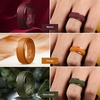 image:imageEgnaro Mens Silicone Wedding Rings 10mm Wide 25mm Thick Rubber Band PackSETQMetal Gold  Chestnut  Black Gray Camoue  Black  White  Olive Green  Orange