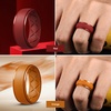 image:imageEgnaro Mens Silicone Wedding Rings 10mm Wide 25mm Thick Rubber Band PackSETRBlack  Red  Orange  Light Blue