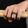 image:imageEgnaro Mens Silicone Wedding Rings 10mm Wide 25mm Thick Rubber Band PackSETVGreen Camo
