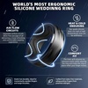 image:imageEgnaro Mens Silicone Wedding Rings 10mm Wide 25mm Thick Rubber Ring  Hypoallergenic for GymOutdoorGiftSETCBlack GrayBlack CamoBlack BlackLight Gray Olive GreenBlack BlackBlack