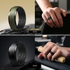 image:imageEgnaro Mens Silicone Wedding Rings 10mm Wide 25mm Thick Rubber Ring  Hypoallergenic for GymOutdoorGiftSETCBlack GrayBlack CamoBlack BlackLight Gray Olive GreenBlack BlackBlack