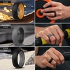 image:imageEgnaro Mens Silicone Wedding Rings 17 Multipack of Flexible Rubber BandsSETA1 GreyBlack  BlackDark Gray  Dark BlueBlack  BlackOrange  Dark RedBlack BlackRed  GreySky Blue