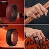 image:imageEgnaro Mens Silicone Wedding Rings 17 Multipack of Flexible Rubber BandsSETA1 GreyBlack  BlackDark Gray  Dark BlueBlack  BlackOrange  Dark RedBlack BlackRed  GreySky Blue