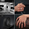 image:imageEgnaro Mens Silicone Wedding Rings 17 Multipack of Flexible Rubber BandsSETB1 Silver  Black  Deep Blue  RedBlack  Olive Green  BlackYellow Green