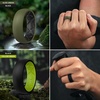 image:imageEgnaro Mens Silicone Wedding Rings 17 Multipack of Flexible Rubber BandsSETB1 Silver  Black  Deep Blue  RedBlack  Olive Green  BlackYellow Green