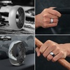 image:imageEgnaro Mens Silicone Wedding Rings 17 Multipack of Flexible Rubber BandsSETB2 Light Gray  Metallic PlatinumBlack  Black  Black Gray  Black Gray CamoBlack  Metallic SilverBlack