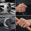 image:imageEgnaro Mens Silicone Wedding Rings 17 Multipack of Flexible Rubber BandsSETB3 Black  Dark SilverBlack  Black Gray CamoBlack  Olive GreenBlack  BronzeBlack