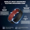 image:imageEgnaro Mens Silicone Wedding Rings 17 Multipack of Flexible Rubber BandsSETB4 BlackGrey  Dark BlueBlack  BlackBlack Gray Camo  Pine GreenBlack  BlackMaroon