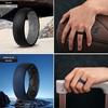 image:imageEgnaro Mens Silicone Wedding Rings 17 Multipack of Flexible Rubber BandsSETB4 BlackGrey  Dark BlueBlack  BlackBlack Gray Camo  Pine GreenBlack  BlackMaroon