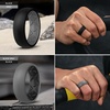 image:imageEgnaro Mens Silicone Wedding Rings 17 Multipack of Flexible Rubber BandsSETC1 GreySky Blue  Dark BlueBlack  GreyBlack  BlackDark Gray