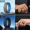 image:imageEgnaro Mens Silicone Wedding Rings 17 Multipack of Flexible Rubber BandsSETC1 GreySky Blue  Dark BlueBlack  GreyBlack  BlackDark Gray