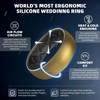 image:imageEgnaro Mens Silicone Wedding Rings 17 Multipack of Flexible Rubber BandsSETC2 Black  Dark SilverBlack  BlackDark Gray  BronzeBlack