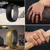 image:imageEgnaro Mens Silicone Wedding Rings 17 Multipack of Flexible Rubber BandsSETC2 Black  Dark SilverBlack  BlackDark Gray  BronzeBlack