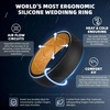 image:imageEgnaro Mens Silicone Wedding Rings 17 Multipack of Flexible Rubber BandsSETC3 BlackOrange  Black GrayBlack  Dark BlueBlack  Olive GreenBlack