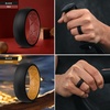image:imageEgnaro Mens Silicone Wedding Rings 17 Multipack of Flexible Rubber BandsSETC4 BlackBlue  BlackDark Gray  BlackRed  BlackOrange