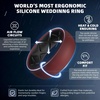 image:imageEgnaro Mens Silicone Wedding Rings 17 Multipack of Flexible Rubber BandsSETC5 Dark BlueBlack  RedBlack  Black GrayBlack  BlackDark Gray
