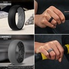 image:imageEgnaro Mens Silicone Wedding Rings 17 Multipack of Flexible Rubber BandsSETC5 Dark BlueBlack  RedBlack  Black GrayBlack  BlackDark Gray