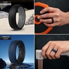 image:imageEgnaro Mens Silicone Wedding Rings 17 Multipack of Flexible Rubber BandsSETC6 BlackGrey  Dark BlueBlack  BlackBlack Gray Camo  Pine GreenBlack