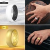 image:imageEgnaro Mens Silicone Wedding Rings 17 Multipack of Flexible Rubber BandsSETD1 Black  BlackWhite  WhiteBlack  Gold