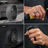 image:imageEgnaro Mens Silicone Wedding Rings 17 Multipack of Flexible Rubber BandsSETD2 Metallic SilverBlack  Metallic PlatinumBlack  Black GrayBlack  Black