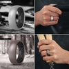 image:imageEgnaro Mens Silicone Wedding Rings 17 Multipack of Flexible Rubber BandsSETD2 Metallic SilverBlack  Metallic PlatinumBlack  Black GrayBlack  Black