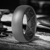 image:imageEgnaro Mens Silicone Wedding Rings 17 Multipack of Flexible Rubber BandsSETF1 Dark SilverBlack