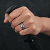 image:imageEgnaro Mens Silicone Wedding Rings 17 Multipack of Flexible Rubber BandsSETF1 Dark SilverBlack