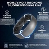 image:imageEgnaro Mens Silicone Wedding Rings 17 Multipack of Flexible Rubber BandsSETF1 Dark SilverBlack