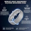 image:imageEgnaro Mens Silicone Wedding Rings 85mm Wide 2mm Thick 1 to 7 MultipackA4Black Black Black Gray Light Gray