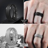 image:imageEgnaro Mens Silicone Wedding Rings 85mm Wide 2mm Thick 1 to 7 MultipackA4Black Black Black Gray Light Gray