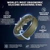 image:imageEgnaro Mens Silicone Wedding Rings 85mm Wide 2mm Thick 1 to 7 MultipackA63Black  Metal Black Gray  Black Gray Camo  Olive Green  Bronze