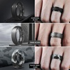 image:imageEgnaro Mens Silicone Wedding Rings 85mm Wide 2mm Thick 1 to 7 MultipackA63Black  Metal Black Gray  Black Gray Camo  Olive Green  Bronze