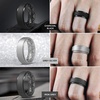 image:imageEgnaro Mens Silicone Wedding Rings 85mm Wide 2mm Thick 1 to 7 MultipackABlack Black Gray Light Gray Metallic Silver Dark Blue Black GrayBlack Camo Olive Green